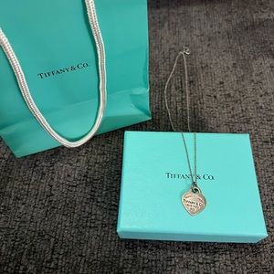 Return to Tiffany Mini Heart Tag Necklace with 16” Chain